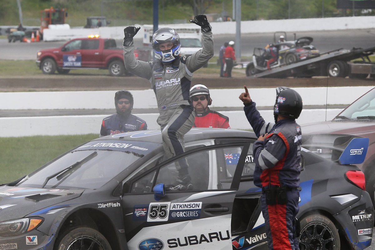 A Big Congrats to <a href="/chrisatko/">Chris Atkinson</a> on podium! @grcseries <a href="/srtusa/">SRTUSA is now Subaru Motorsports USA</a>