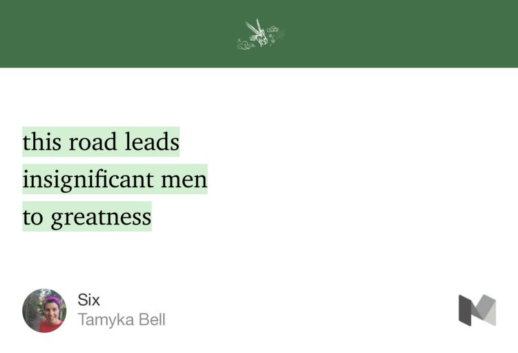 GOreadwrite's tweet image. “Six” by @tamyka medium.com/chalkboard/six…