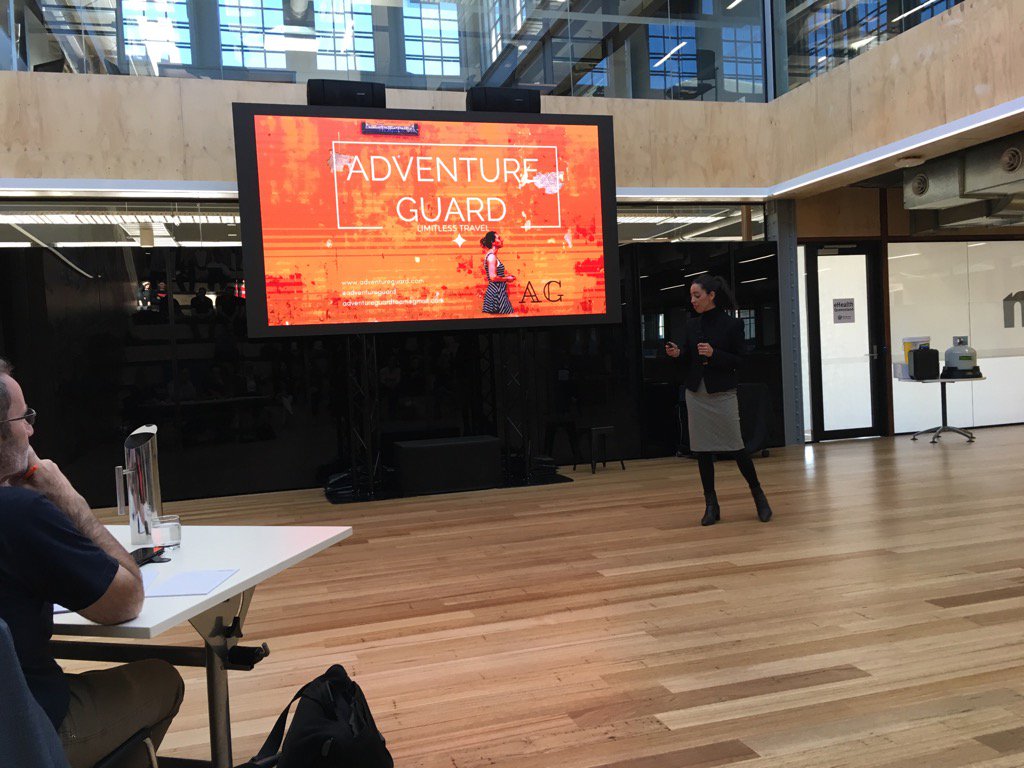 KylieHickling's tweet photo. @AdventureGuard up next pitching for@AdvanceQld #YSComp with @RiverCityLabs #ThePrecinct. https://t.co/DEreop6OLu