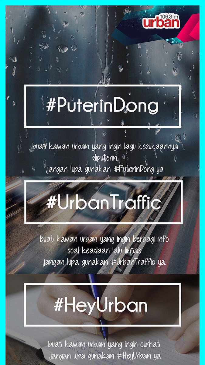 Urbanbandung's tweet photo. #puterindong buat kamu yang mau request lagu
#urbantraffic kalo kamu mau  ngabarin lalin
#Heyurban buat kalian yang mau ngobrol ama mimin :( https://t.co/b6i9Yo2wXJ