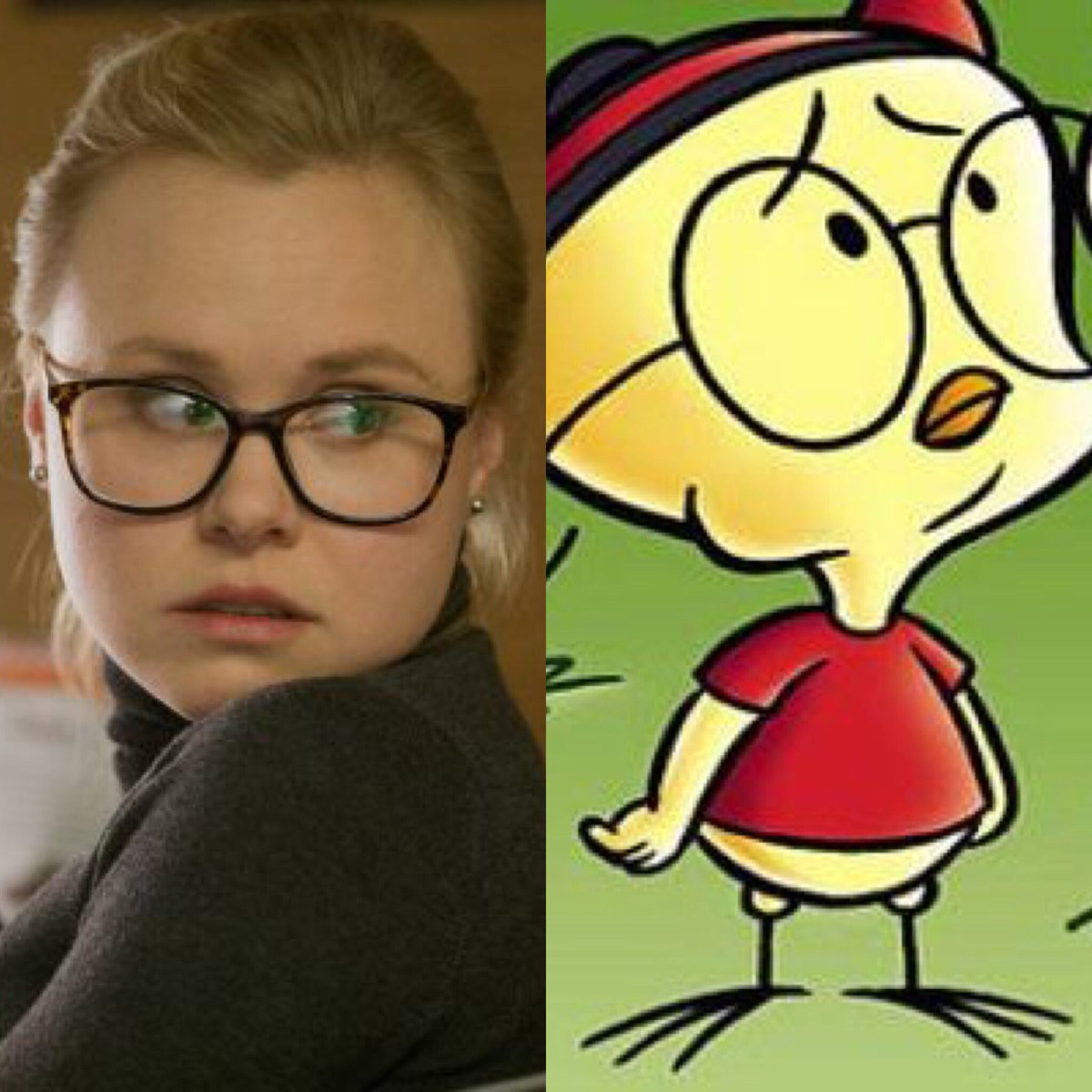 monahoule's tweet photo. Watching #MissSloane and can't get over those #glasses Junior from #FoghornLeghorn #whoworeitbest #Retro https://t.co/JfpVtLoVDo