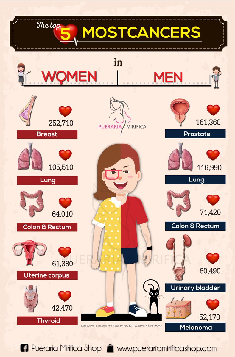 PuerariaShop's tweet photo. The top 5 most cancers in women and men in 2017, let's see on https://t.co/lIMxUQ1Zme
#Cancer #Cancersurvivor #Menhealth #Womenhealth https://t.co/6mj89GttGI
