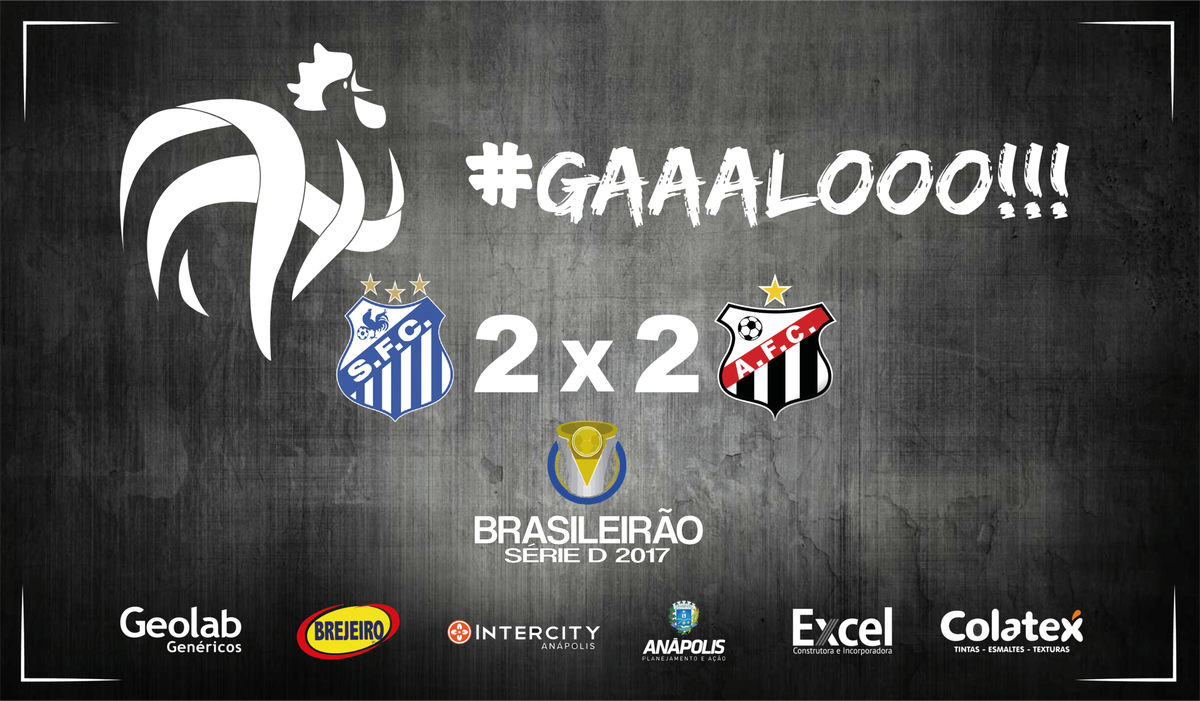 anapolisoficial's tweet photo. FINAL DE JOGO: O Galo empata fora de casa e segue na briga por uma vaga na próxima fase. 2 a 2 contra o Sinop.

#gaaalooo https://t.co/VAqBHai4x0