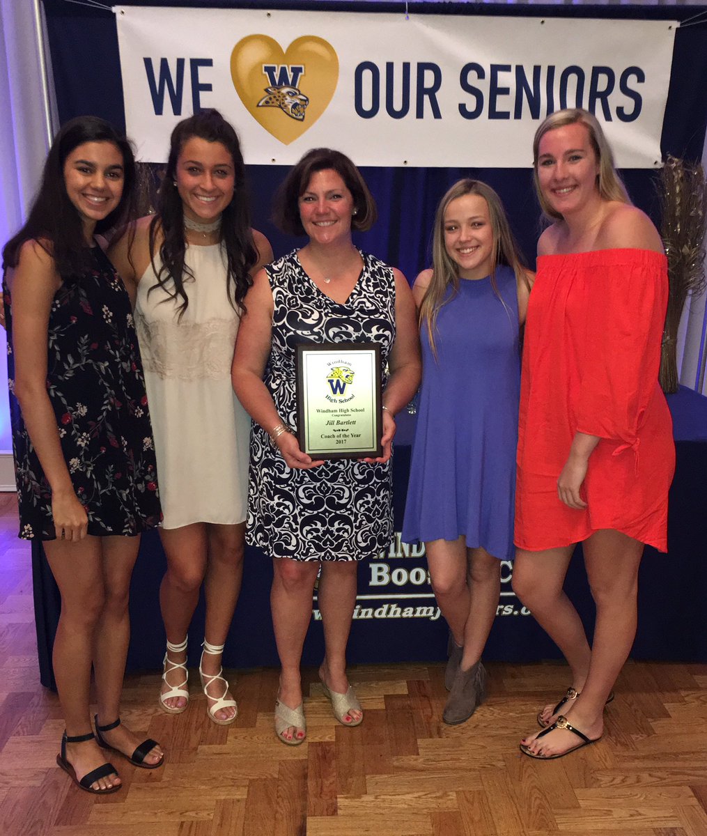 S/O to coach Bartlett for being named Windham's 2017 coach of the year! Thank you for all you have done for us💙
-Your volleyball seniors