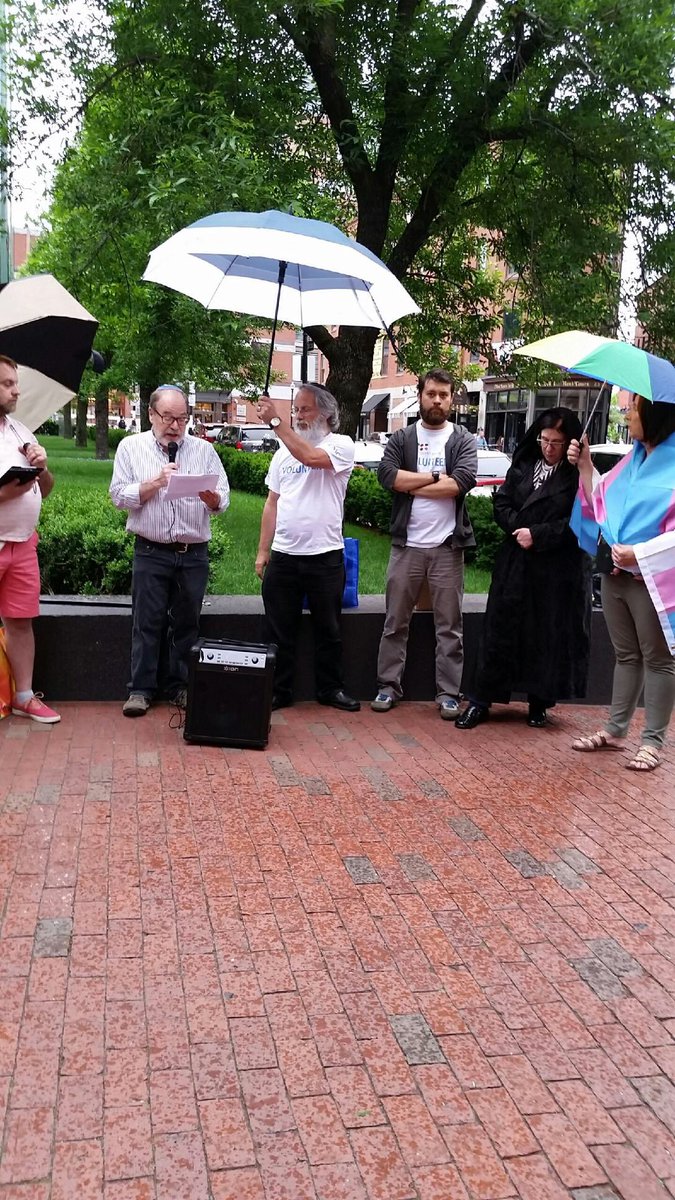 bostonpride's tweet image. Thanks to all who came out for our #BostonPride Remembrance Memorial despite rain. Video available on our Facebook! #Holocaust #Boston