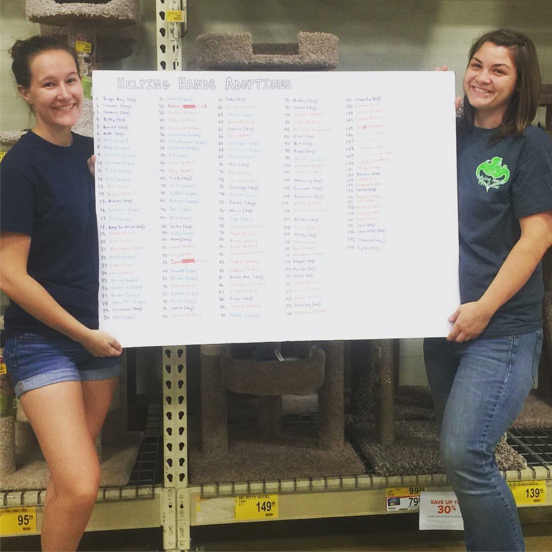 144 pets in new homes this weekend. #NFPAD #adoptdontshop