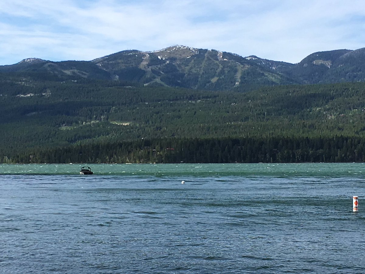 WhitefishLake's tweet photo. Snow is almost melted off the mountain and my water levels are high.  Beautiful day. https://t.co/67jH65BKPt
