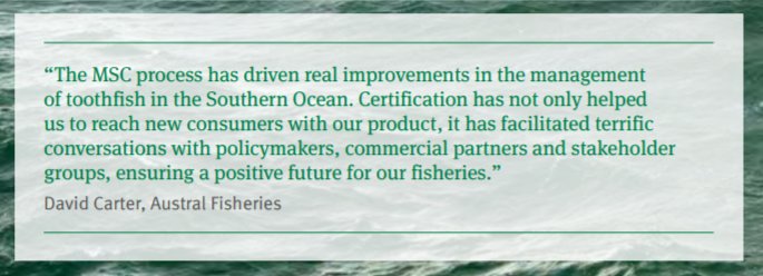 Deep dive: how <a href="/MSCecolabel/">Marine Stewardship Council</a> cert helped restore consumer confidence in toothfish: spotlight on <a href="/AustralFish/">Austral Fisheries</a> #GIR17 ow.ly/n3Jk30c9DmY