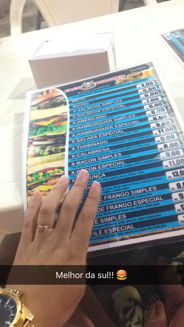 jackzinbotelho's tweet photo. Faceburguer é melhor que chapas,sim!!!! https://t.co/rot1IXEHWl