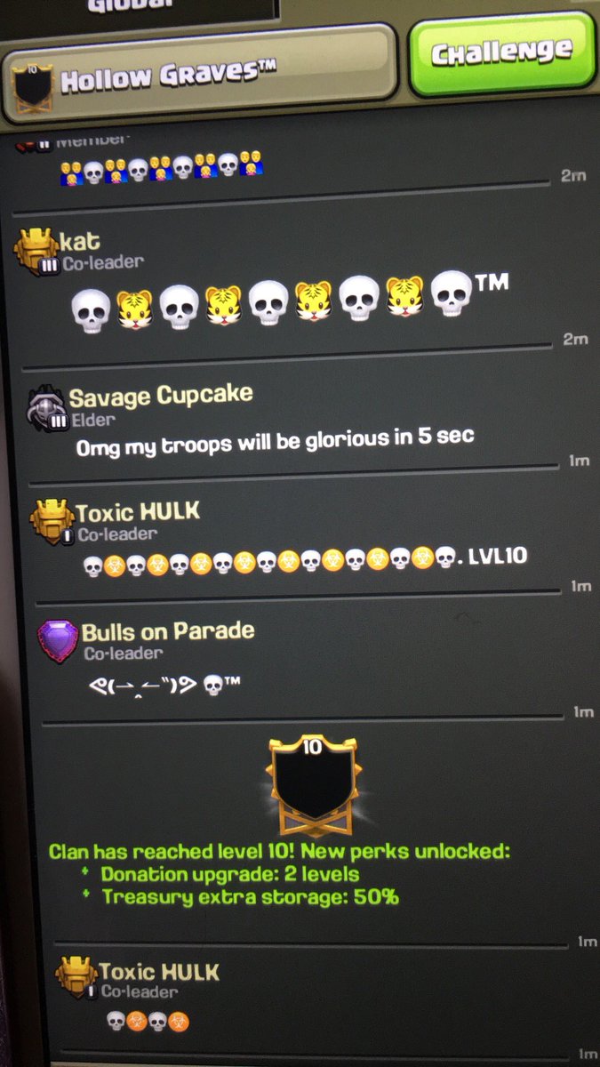 RedThornCoC's tweet photo. LEVEL 10!!!! Congrats HG past and present on this achievement! 💀💀💀 #warHG #funclan https://t.co/e4GG0VSbFw