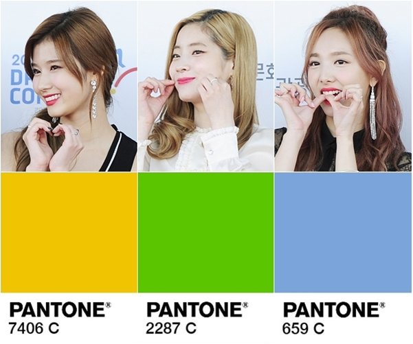 Twice Members Official Colors Twice