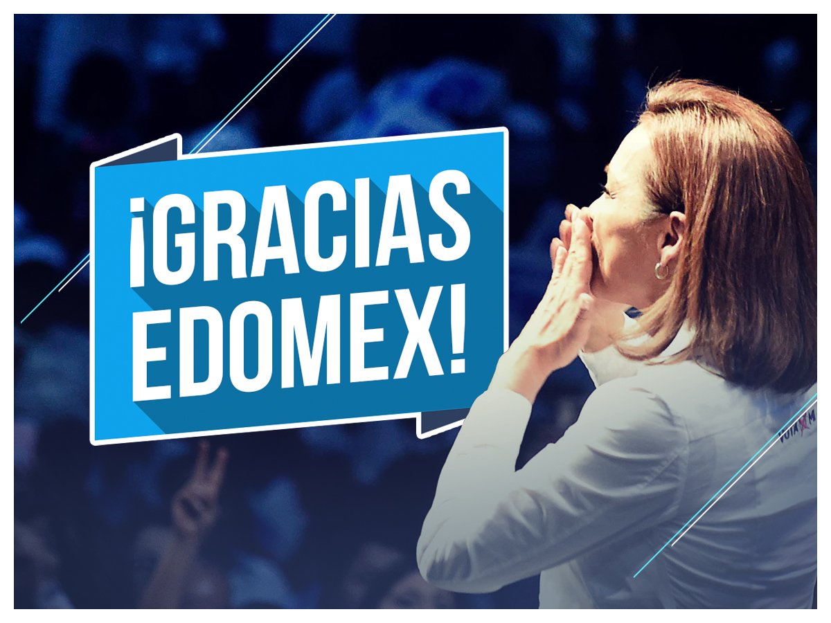JosefinaVM's tweet photo. Quiero decirles que todo ha valido la pena y que cuentan conmigo hasta el final. ¡Viva el Estado de México! ¡Viva México! https://t.co/fqkqNNWssE