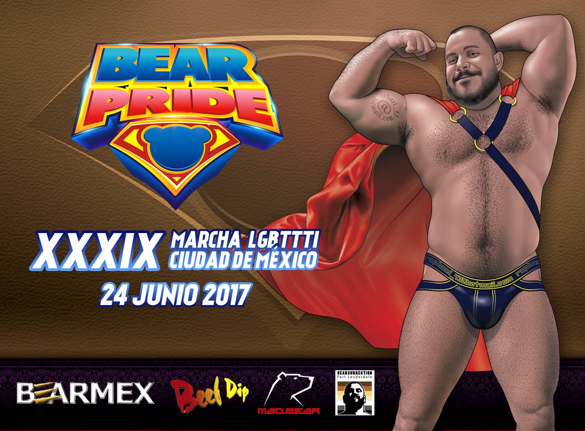 Y he aquí el resultado de la ilustración en la promoción del evento de Bearmx, muy complacido 😊