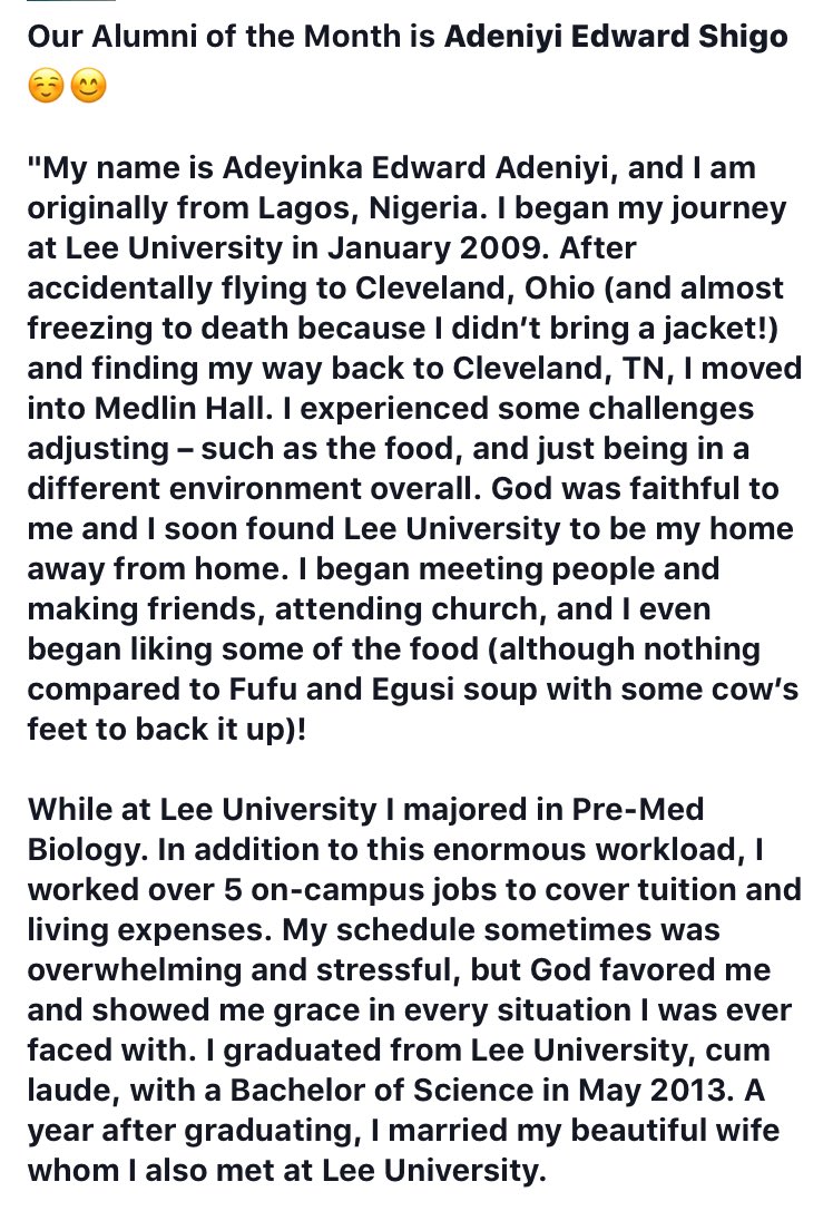 LEEUASA's tweet photo. Our June Alumni of the month is @bab_shigz !! https://t.co/eucIjc5Uo4