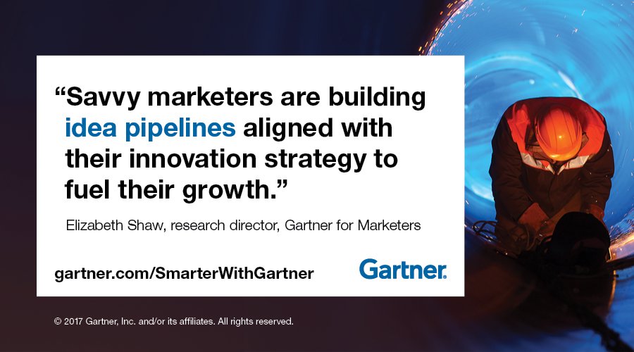 Gartner_inc's tweet image. Gartner analyst Elizabeth Shaw shares how #marketers can fuel growth with an #innovation pipeline. gtnr.it/2sFXsKj #GartnerDMC