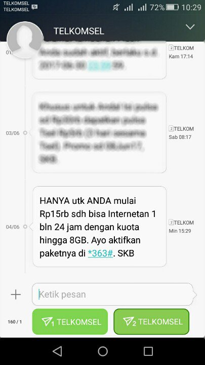 no19man's tweet photo. @telkomsel @tselgresik kemarin dapat sms promo gini. Cek di *363# kok gak nemu paketannya? https://t.co/0GXsqy3TWf