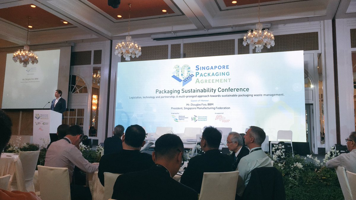 CeliaXYZHENG's tweet photo. So many great ideas to reduce packaging waste at #SingaporePackagingAgreement Conference for #Sustainability  #WorldEnvironmentDay https://t.co/QC8yRj8MAf