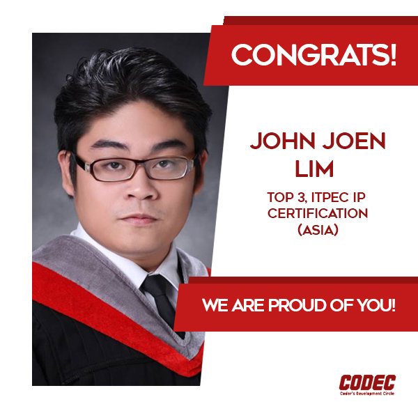 USTCODEC's tweet photo. Congrats for making it into the top 3 high-scorers of the ITPEC exam! Your CODEC family is proud of you! 😃 https://t.co/lR4Ox3XSVX
