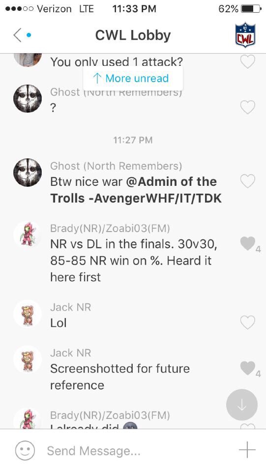 ClashCallum's tweet image. Throwback to Brady's great prediction. Sike, @ClashInTheNorth became a tier 32 dog shit clan