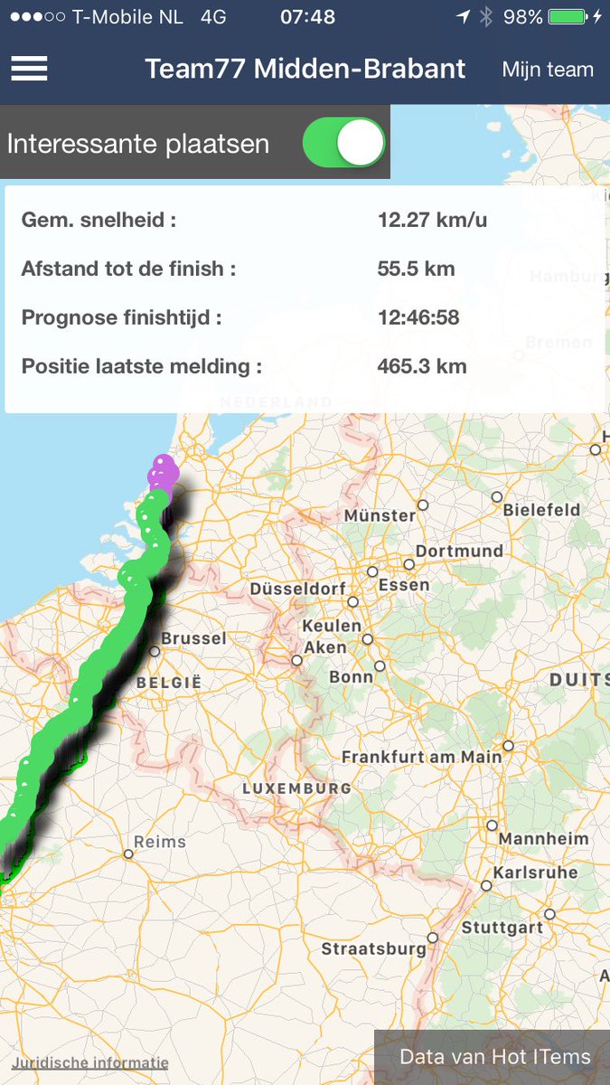 Team77MBr's tweet photo. Team B gestart met de run van Dintelmond naar Klaaswaal. Daarna volgt de laatste run met alle lopers en fietsers op weg naar de Coolsingel! https://t.co/iHi3w5LyBh