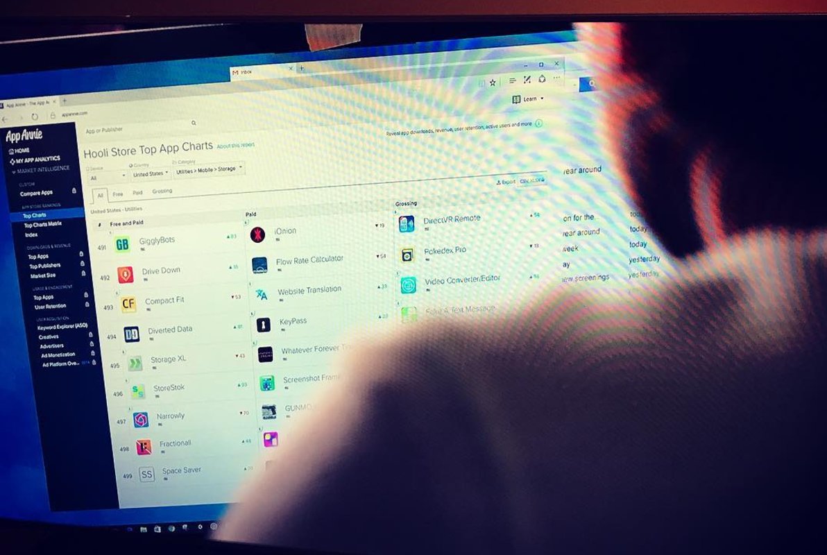 Gman_2008's tweet image. insights from @appannie Store Stats product highlighted on @SiliconHBO S4E7 ! well spotted @beorn :-) #apps #mobileinsights #capptivate