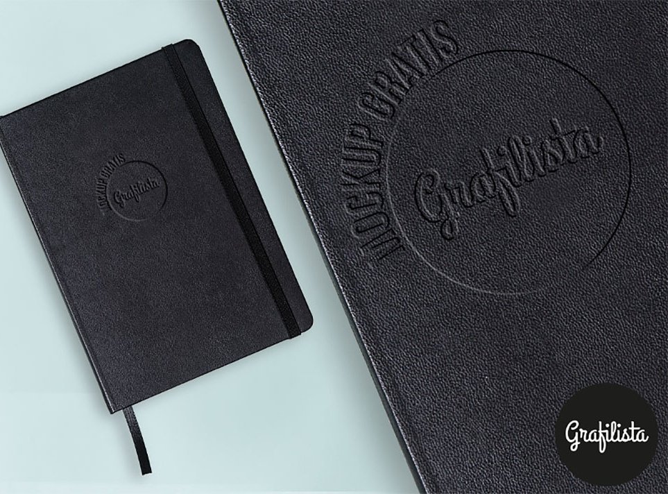 grafilista's tweet photo. Mockup: libreta con logo en bajo relieve. Psd editable en https://t.co/pKxDocONsJ #mockup #logo #mockupgratis  #branding #diseño #psd #adobe https://t.co/CJbIEbha55
