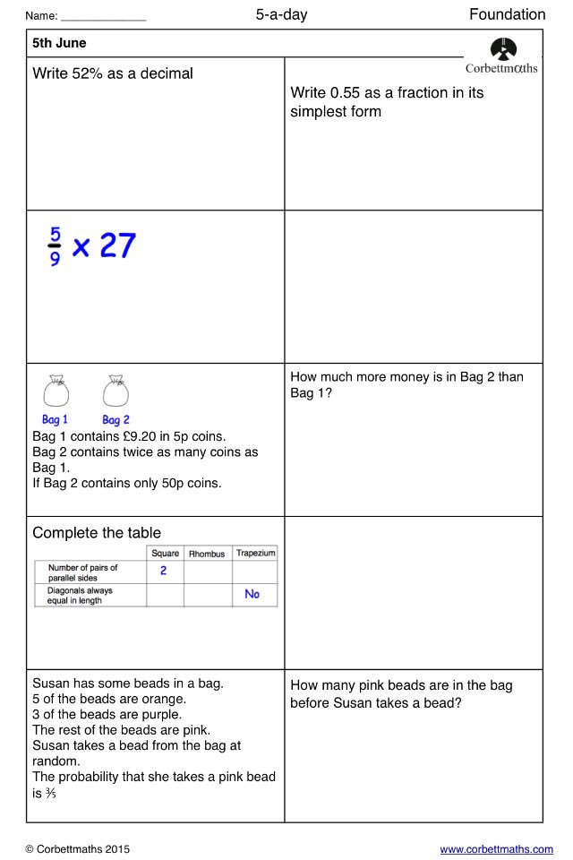 Corbettmaths tweet media