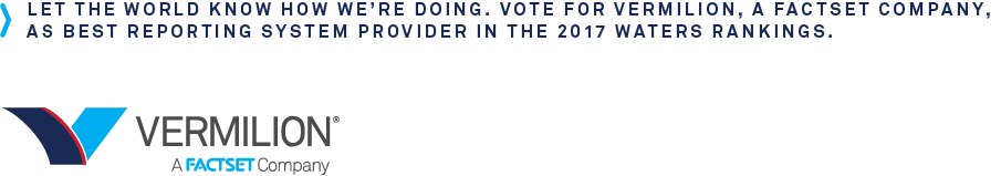 VermilionLtd's tweet photo. Vote for Vermilion as Best Reporting System Provider in 2017 Waters Rankings https://t.co/yPKzVx8X9Z https://t.co/HiEKyYJPCQ