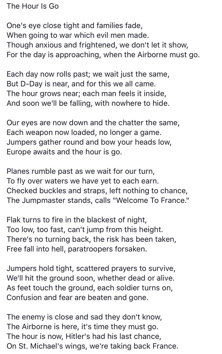 sommecourt's tweet photo. Today is the eve of D-Day: one of my favourite #WW2 poems : The Hour is Go. #DDay #D-Day #Normandy #WW2 https://t.co/Jkl0aL6KsT
