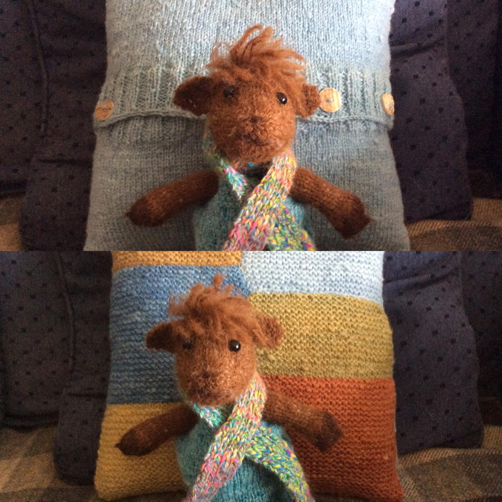 alipaca15's tweet photo. Good Morning all, do you like my new cushion? 100% #purewool #jacobfleece #naturaldyeing #madeinscotland https://t.co/xCo2ID9H0A