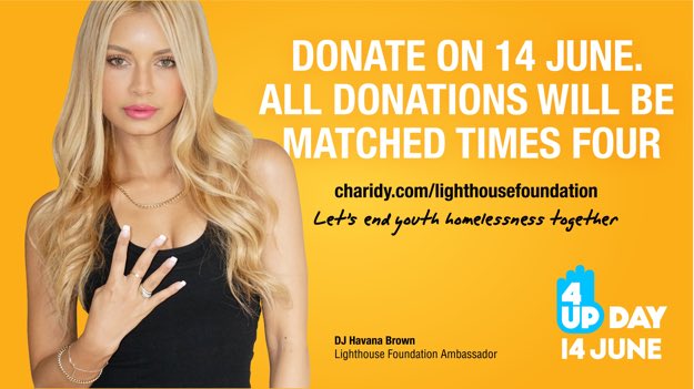 djhavanabrown's tweet photo. Be part of the @LighthouseFdn  #4UpDay to help end youth homelessness. #LighthouseFoundation https://t.co/gdDV5ewwW0