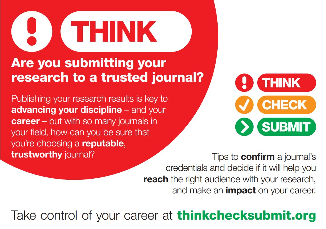 thinkchecksub's tweet image. Help your colleagues take control of their careers by downloading, printing, &amp;amp; sharing a #thinkchecksubmit poster! ow.ly/hYzb309OtMW