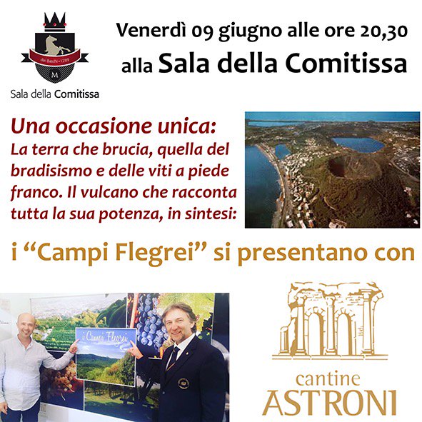 laComitissa's tweet photo. Occasione unica venerdì 09 giugno alla Sala della Comitissa. I Campi Flegrei: vini, persone e menù di degustazione https://t.co/MBRpU9TgsY