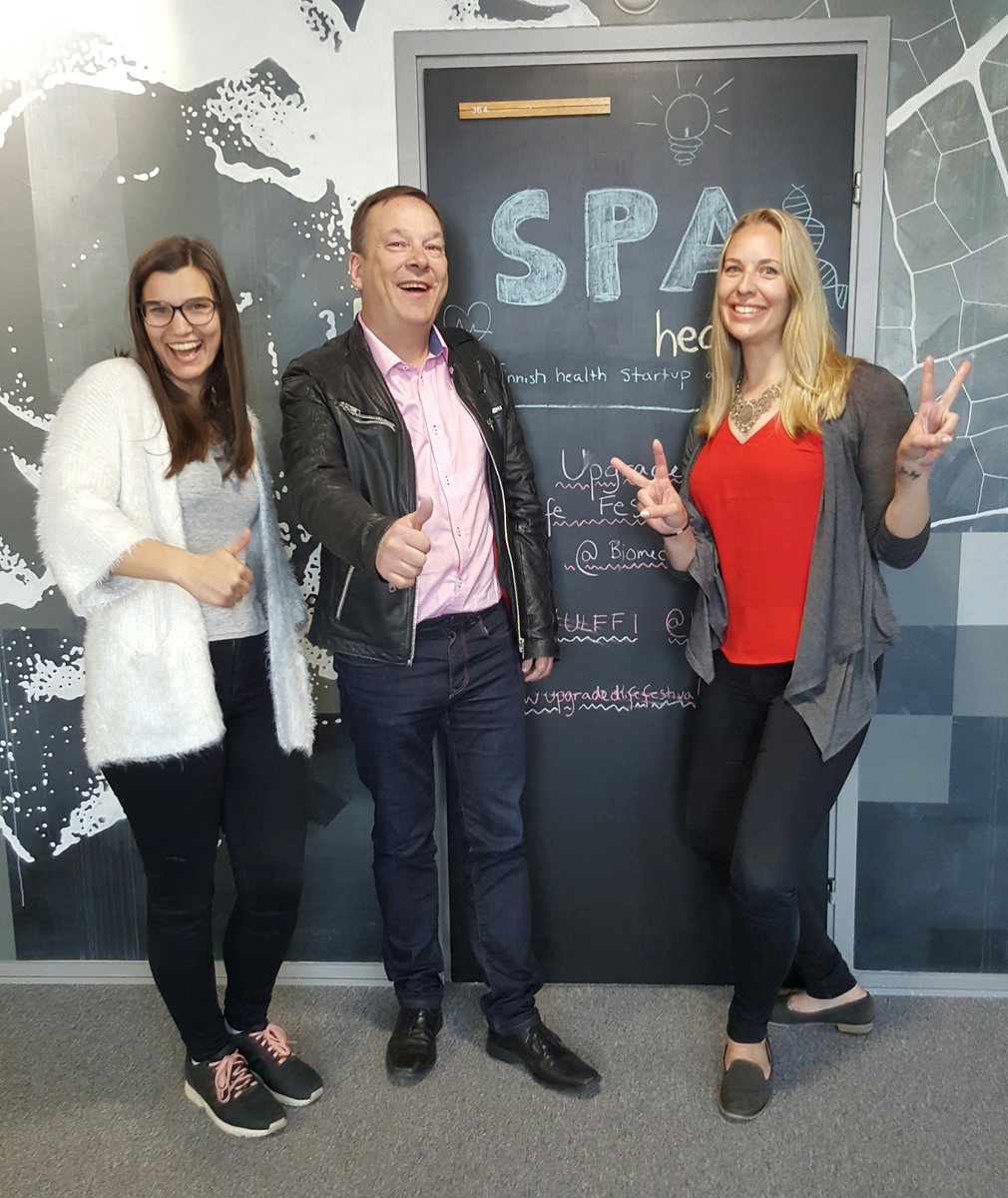 Fun times with <a href="/BusinessFM_fi/">BusinessFM Finland</a> at @MindSUP_fi this morning! Tune in on Friday at 16:30 to hear our talk on #health #startups