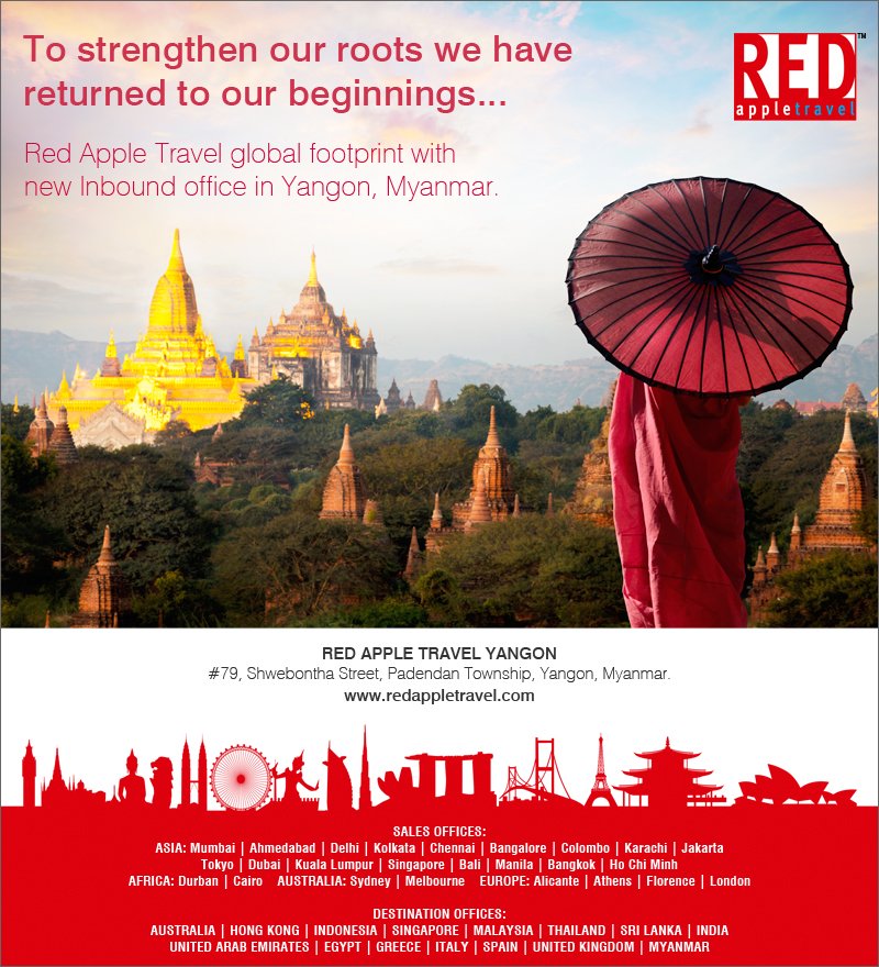 Intermediate bundt Forhandle Red Apple Travel on Twitter: "Red Apple is expanding its global footprint  by opening its new inbound office in Yangon, Myanmar @TheMyanmarTimes  @MyanmarTM #Myanmartourism https://t.co/isIYPhVSHL" / X