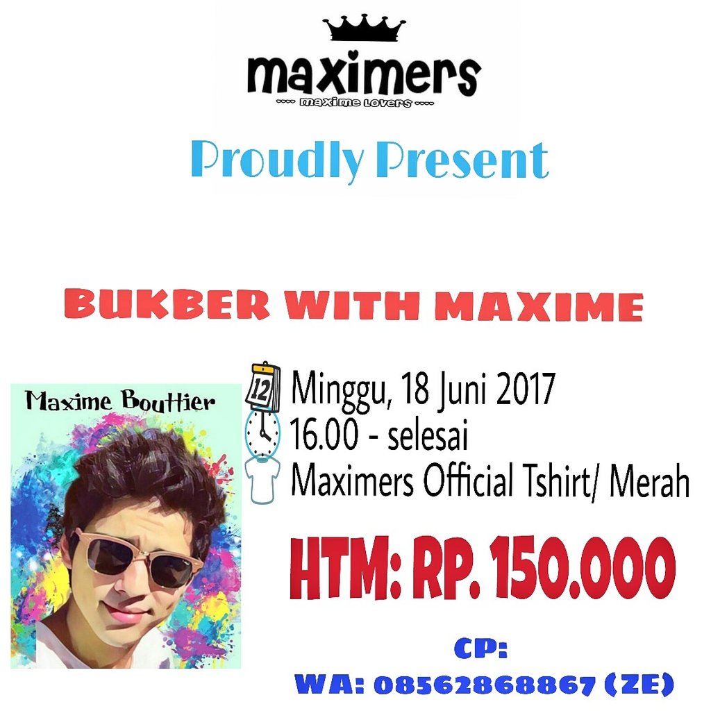 Siapa lagi nih yg mau ikut Buka Puasa Bersama @MAX_maxime ? Kuyyy daftar kuy. 😍