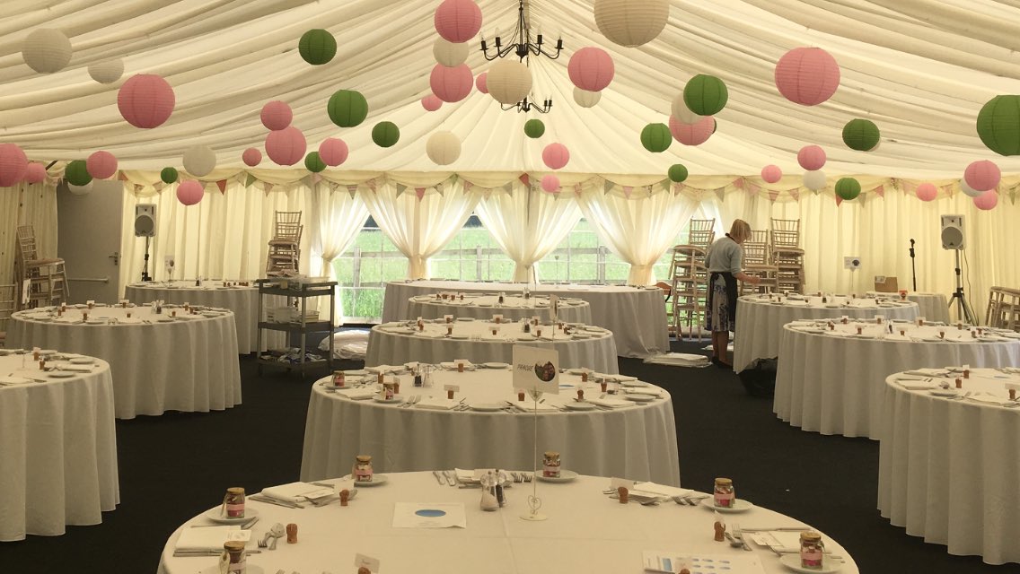 EventDressing's tweet image. Helena &amp;amp; Ben's wedding at Hilton County House #paperlanterns #hanginglanterns #cheshire #venuedressing #hazelgrove #Macclesfield