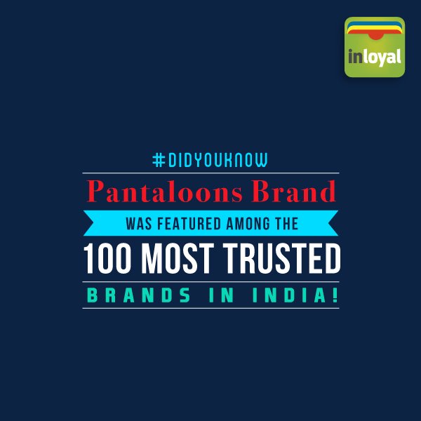 inloyal_app's tweet photo. All we look for in a brand is quality and guarantee. Happy shopping!  #inloyal #DidYouKnow #Pantaloons #Shopping https://t.co/bsgi2iJsrb