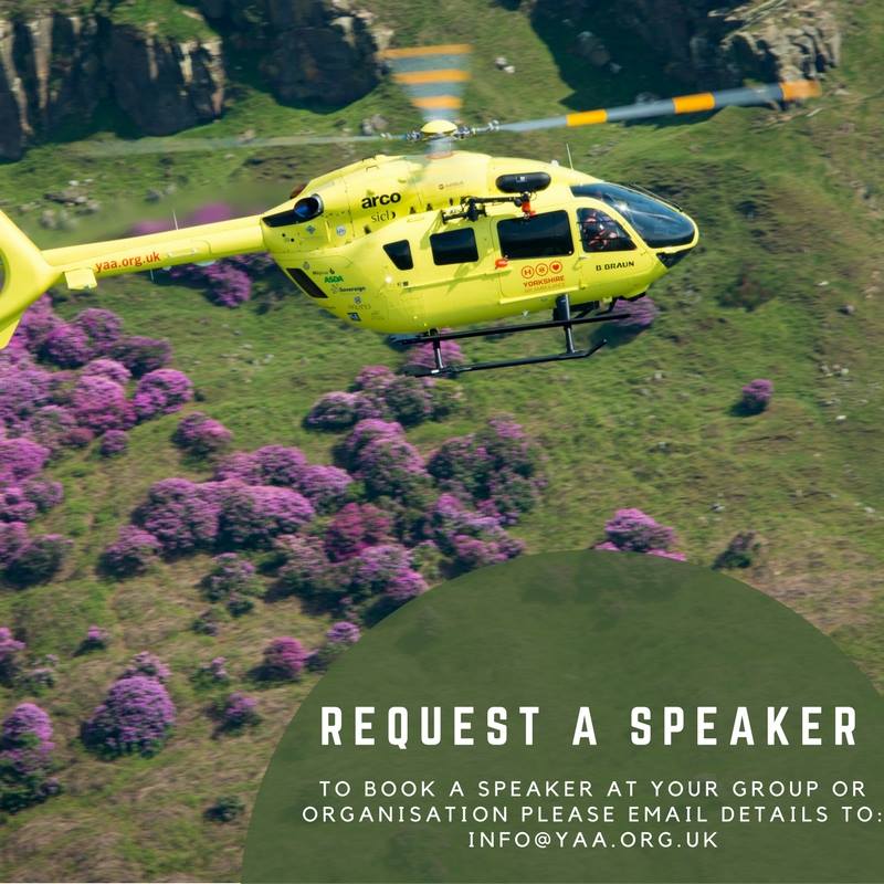 YorkshireAirAmb's tweet photo. The Yorkshire Air Ambulance are available to give speaker presentations to groups across the region upon request. #requestaspeaker #YAA https://t.co/mujkJqj98i
