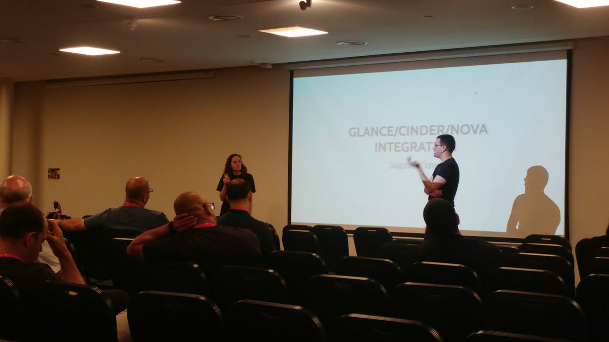 CloudNativeIL's tweet photo. #Ceph gurus @OritWas &amp; @xahteiwi on the same stage! #OpenStackIL #weareopenstack https://t.co/uLrJBnU007
