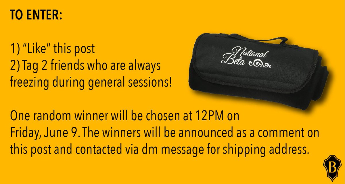 nationalbeta's tweet photo. It's National Beta Giveaway time! Enter to win a National Beta roll up blanket. https://t.co/O3HyxZQSOH