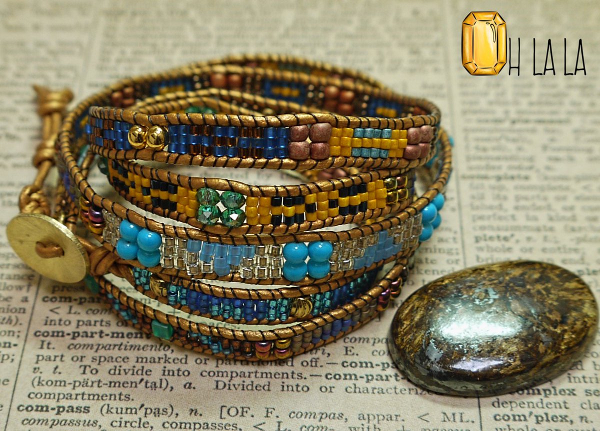 OhLaLaJewelry's tweet photo. Yoga Jewelry Bracelet Wrap with Crystals and Beads on Mustard Leather https://t.co/nKjsnPy3bq #jewelrypatterns #armcuffs https://t.co/ollCaitQTQ
