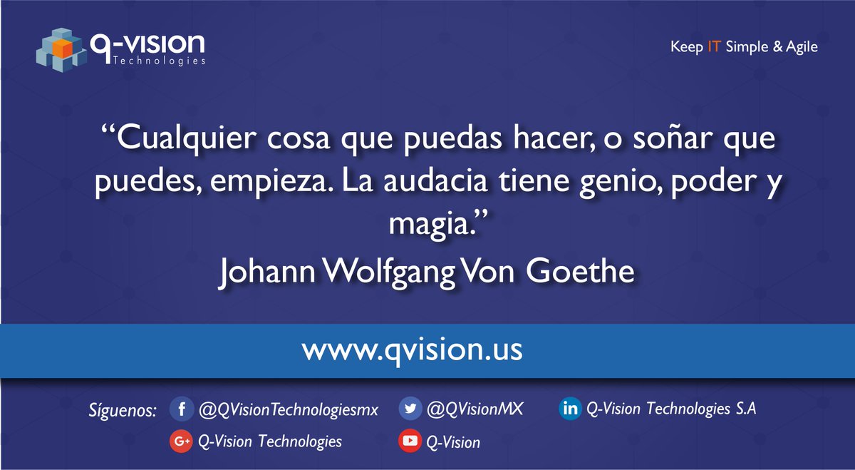 QVisionMX's tweet photo. Las oportunidades que anhelas vienen encerradas en los desafíos que se cruzan en tu camino. Conócenos [qvision.us] #Testing https://t.co/bclaw07em0