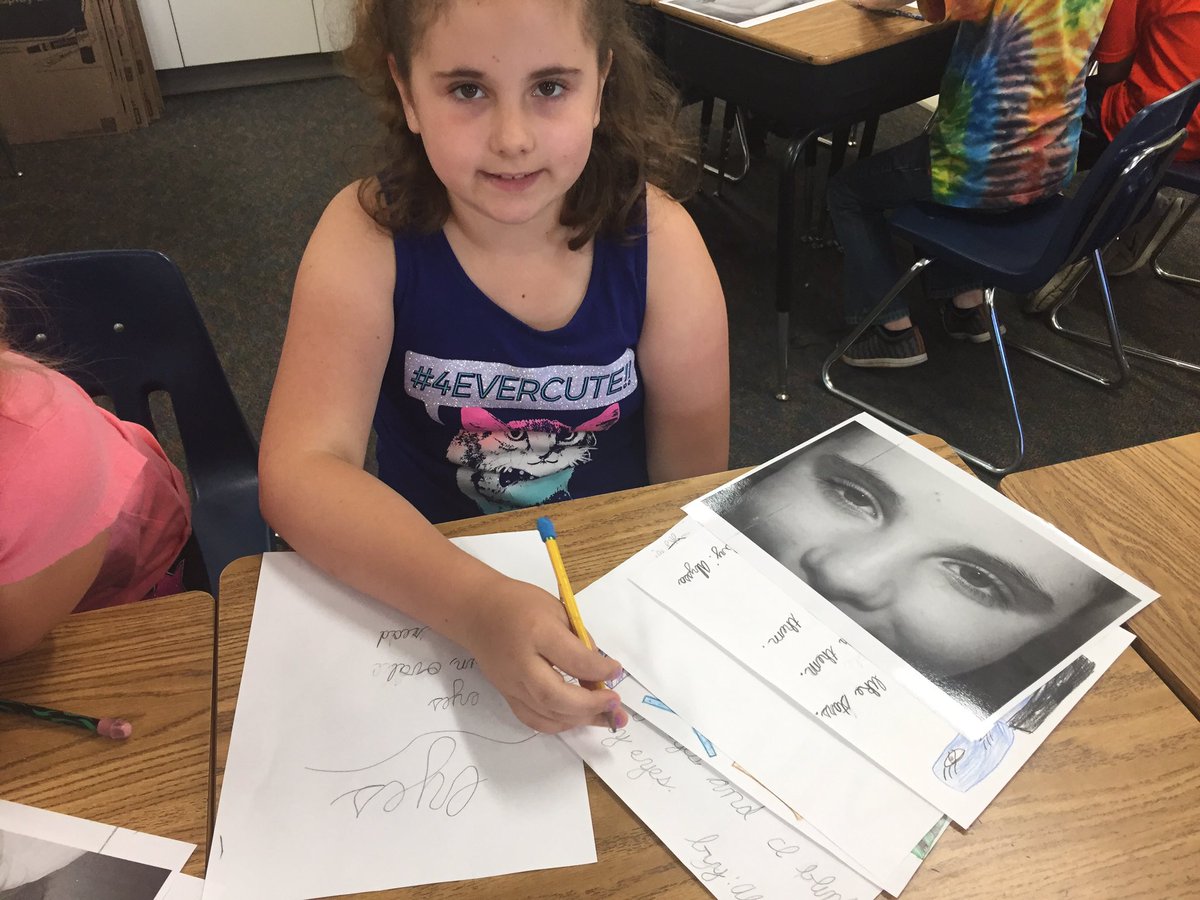 i_wallich's tweet photo. Mrs. Wallich's 3rd graders working on a poetry unit: The Best Part of Me! #WeAreCompass #poertyrocks https://t.co/TjK1PyY5GP