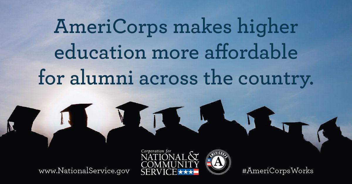 AmeriCorps's tweet image. Alums have used $2.4B in @AmeriCorps scholarships to pay tuition &amp;amp; pay off student loans. MORE: bit.ly/2qYjL0g  #AmeriCorpsWorks