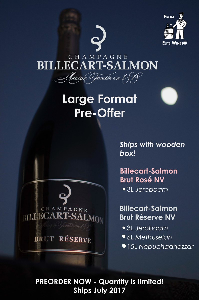 elite_wines_'s tweet photo. #Champagne #BillecartSalmon Large Format Pre-Offer featuring rare and limited bottlings ! https://t.co/pm5OIRET0t