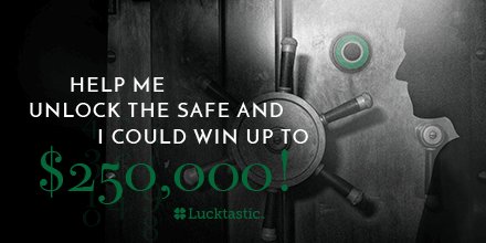 I could win up to $250,000 if I pull off The Heist! lucktastic.com/twShareFunnel