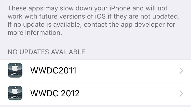 chrisbettin's tweet photo. First time I'll miss #WWDC since 2010 and they are retiring my collection. 😭 https://t.co/igzTS3HcOP