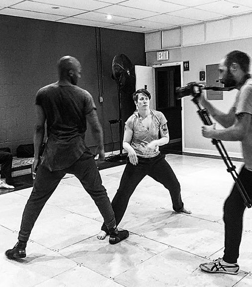 afro_gothic's tweet photo. Actor @EricMazimpaka rehearsing fight scene with martial arts consultant during rehearsal #preproduction #indiefilm #actorslife #martialarts https://t.co/Q1YWp9941q