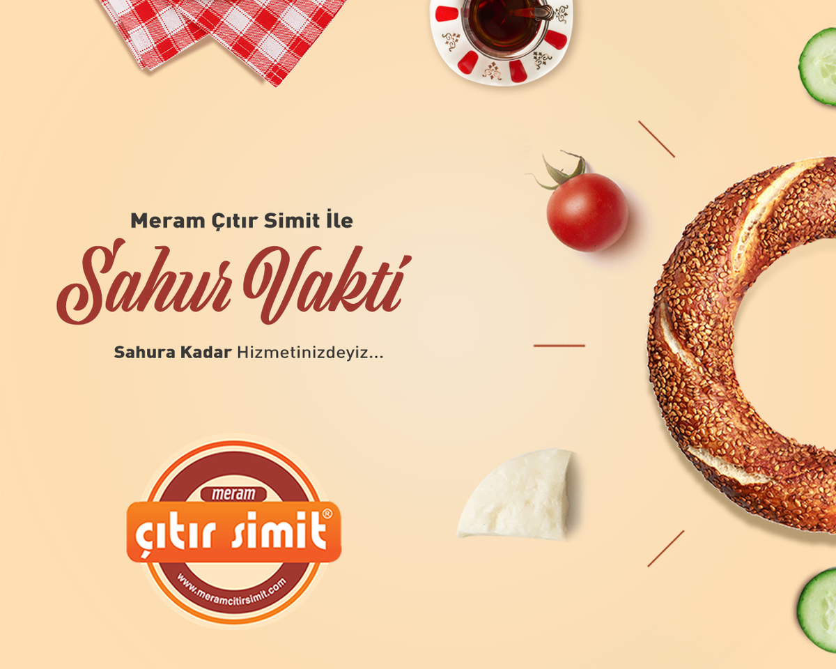 Meram Çıtır Simit İle #SahurVakti 
Sahura Kadar Hizmetinizdeyiz...